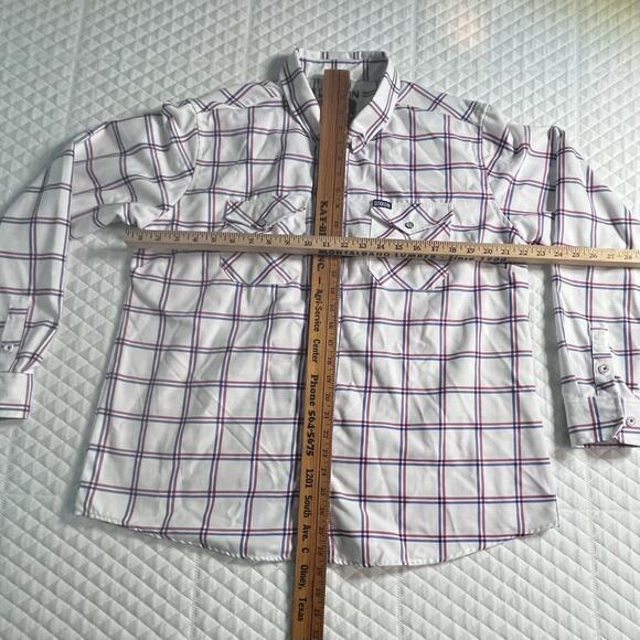 Dixxon Flannel Co Cross Check Mens 2X White Red Plaid Button Snap - Picture 2 of 7